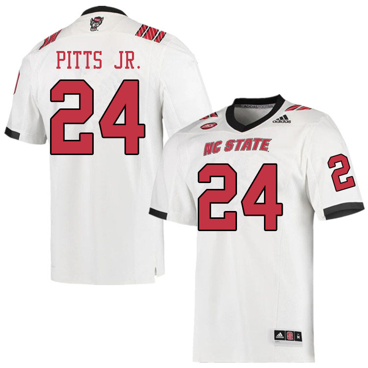 Men #24 Derrek Pitts Jr. NC State Wolfpack College Football Jerseys Sale-White - Click Image to Close